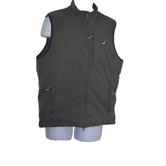 Peter Millar Crown Sport Golf Synthetic Puffer Vest Full Zip gray size L - Picture 6 of 11